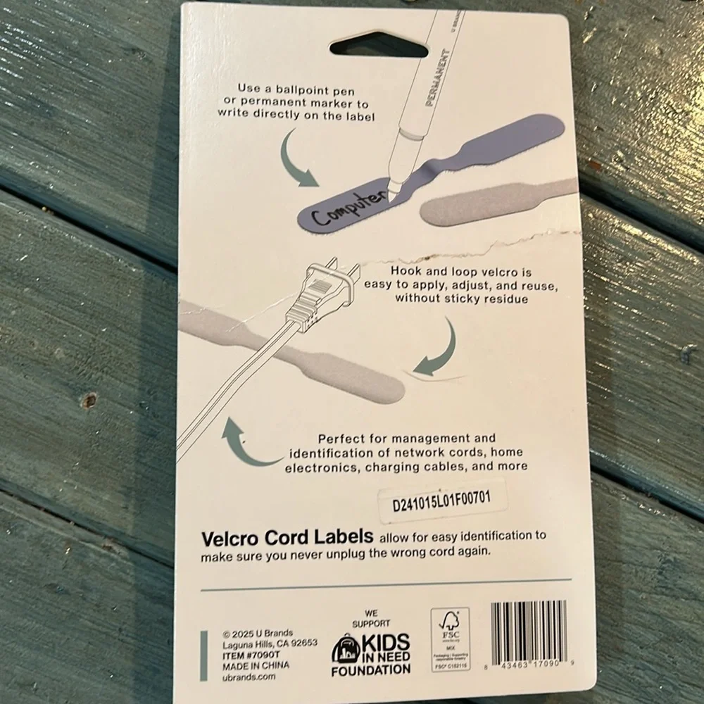 U Brands Cord Caterpillar Cable Organizers Multicolor Set, Incl 5 Sealed Packs